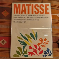Matisse henry poster 1970 statens museum for kunst plakat indrammet retro art
